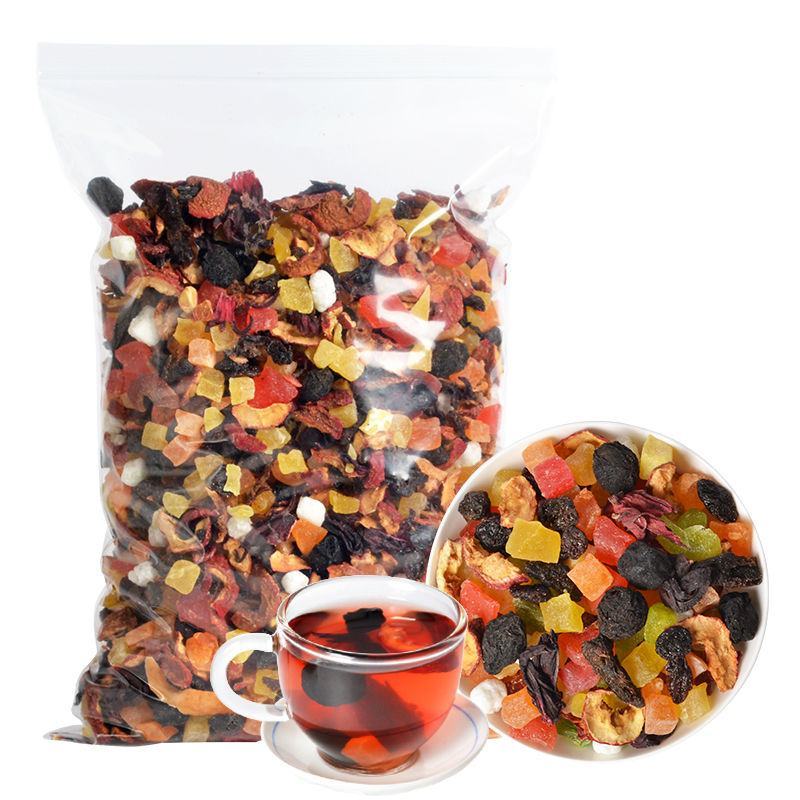 网红水果茶花果茶果粒茶水果干片干吃泡茶柠檬片玫瑰花茶组合