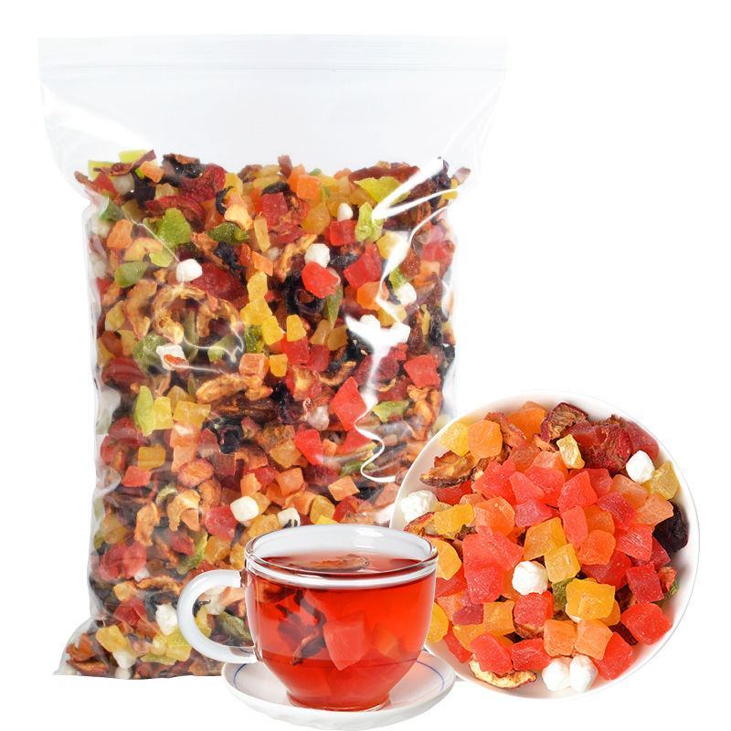 网红水果茶花果茶果粒茶水果干片干吃泡茶柠檬片玫瑰花茶组合