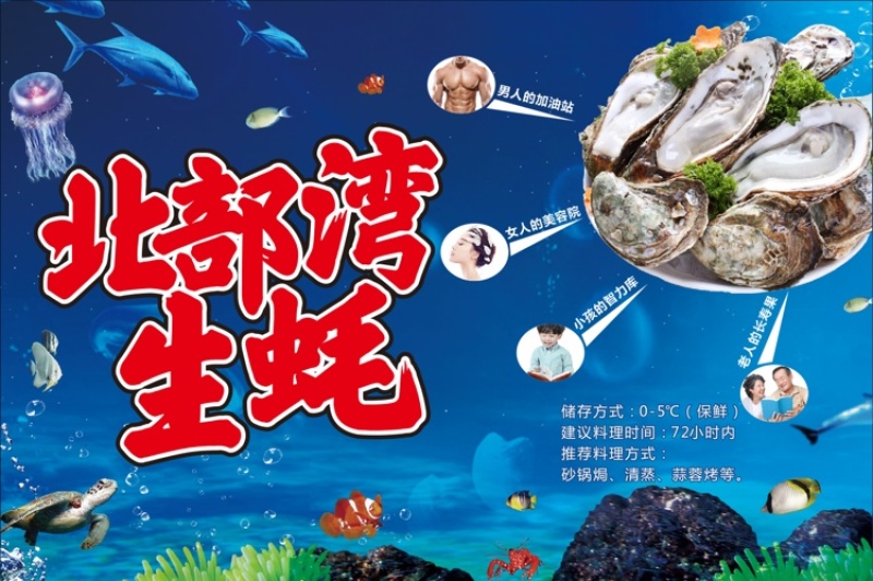 广西北部湾北海钦州防城生蚝，泡沫箱生蚝、小件生蚝、烧烤