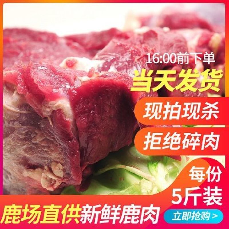 五斤一份梅花鹿鲜鹿肉包邮空运新鲜嫩活杀空运冷链到家
