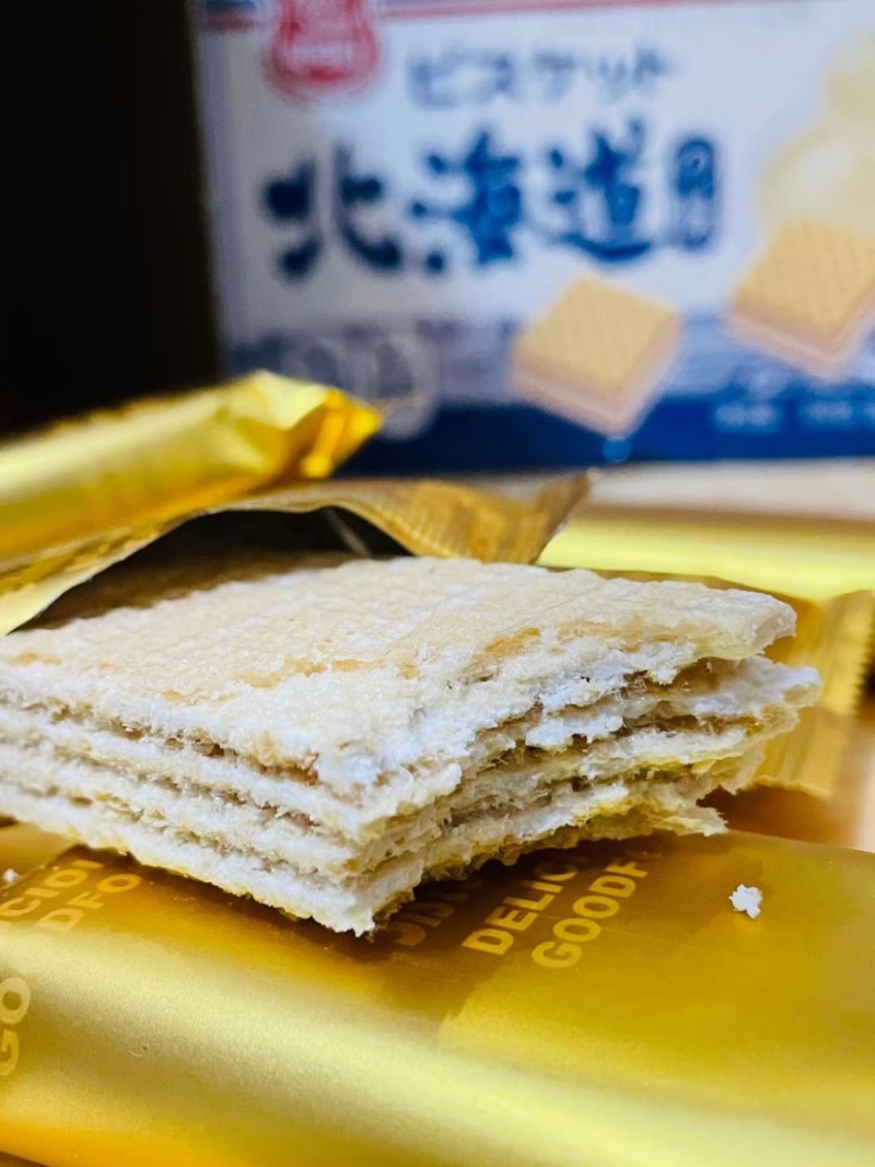北海道牛乳威化饼干早餐饼干