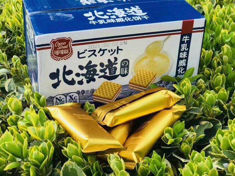 北海道牛乳威化饼干早餐饼干