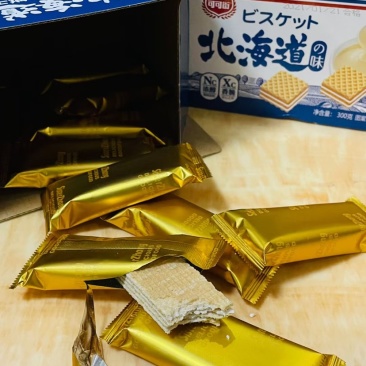北海道牛乳威化饼干早餐饼干