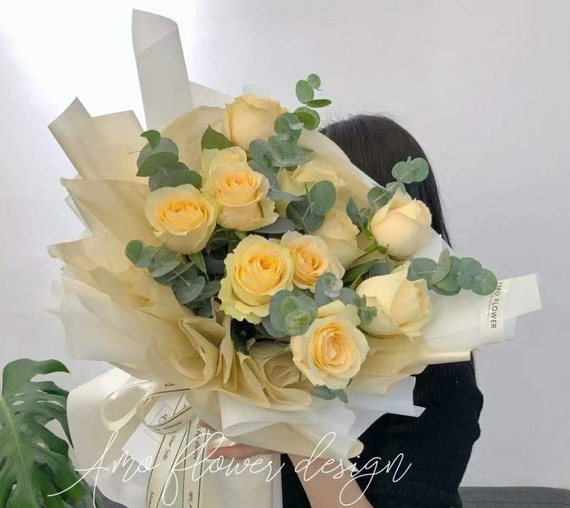 香槟玫瑰鲜切花一件代发包邮招代理支持社区团购落地配批发