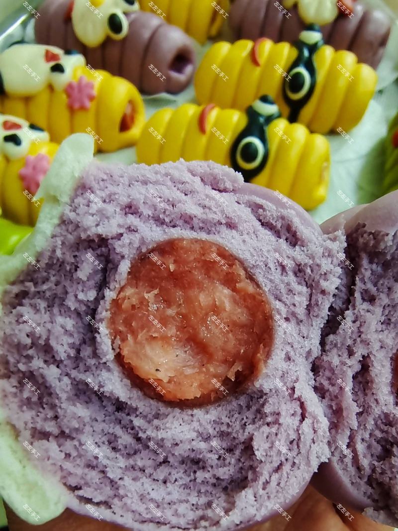 馒头卡通热狗果蔬热狗肠火腿卷儿童可爱速冻面食果蔬面点速