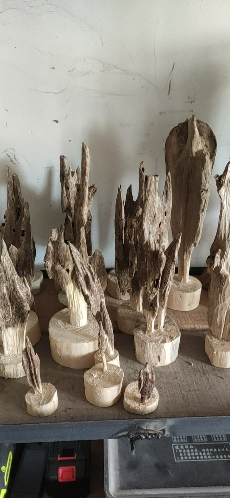 天然沉香虫漏小摆件手工作品