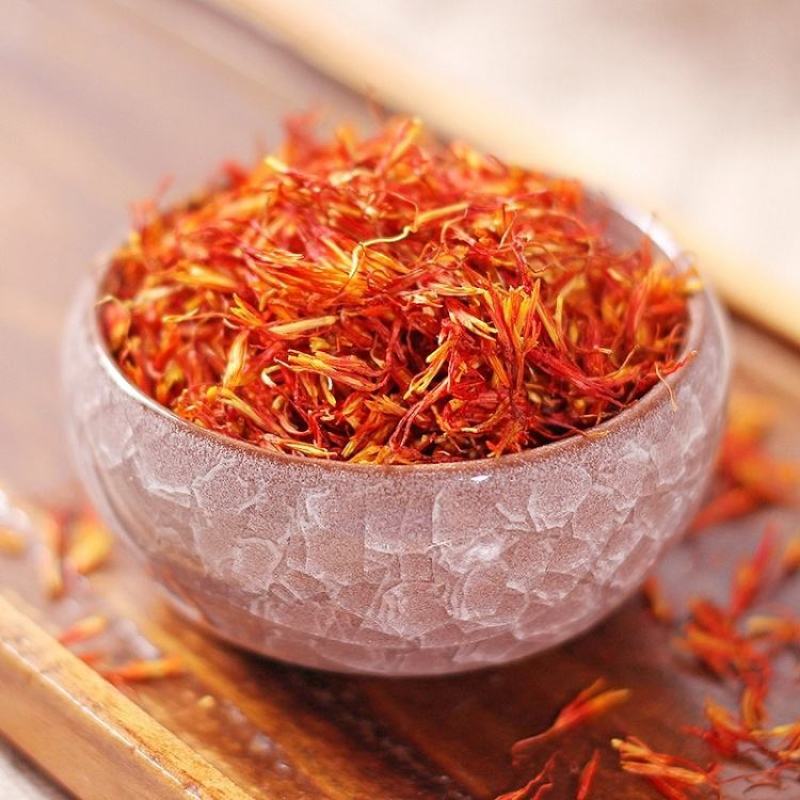 红花泡酒红花泡茶新疆红花泡脚艾叶红花中草药无硫熏红花