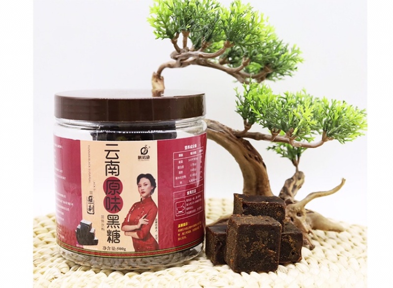 云南黑糖厂家批发玫瑰口味老姜黑糖500克罐装生产资质齐