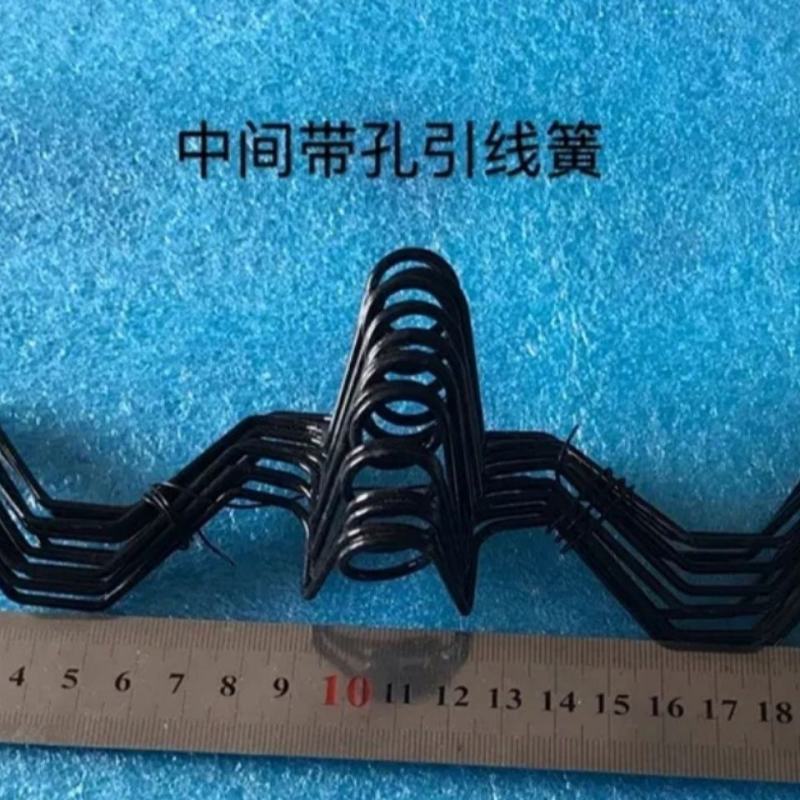 温室大棚配件八字簧带孔固定压膜绳卡槽挂钩防锈牢固双钩引线