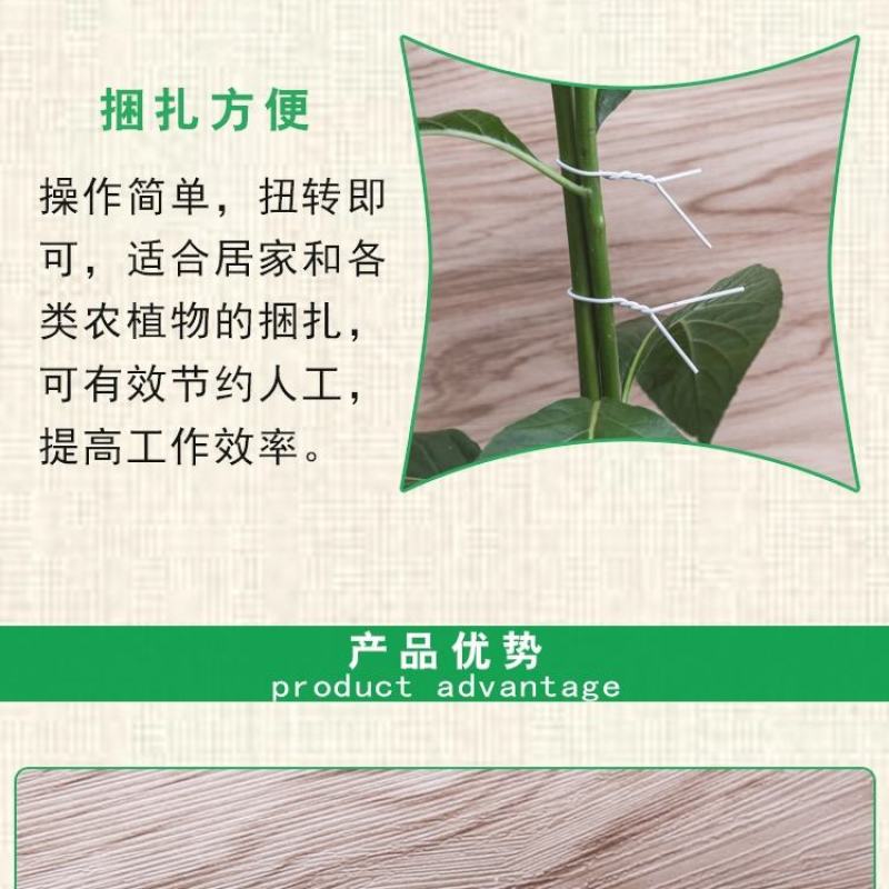 包邮葡萄扎丝园林猕猴桃捆绑枝扎丝圆0.7cm铁丝包塑12