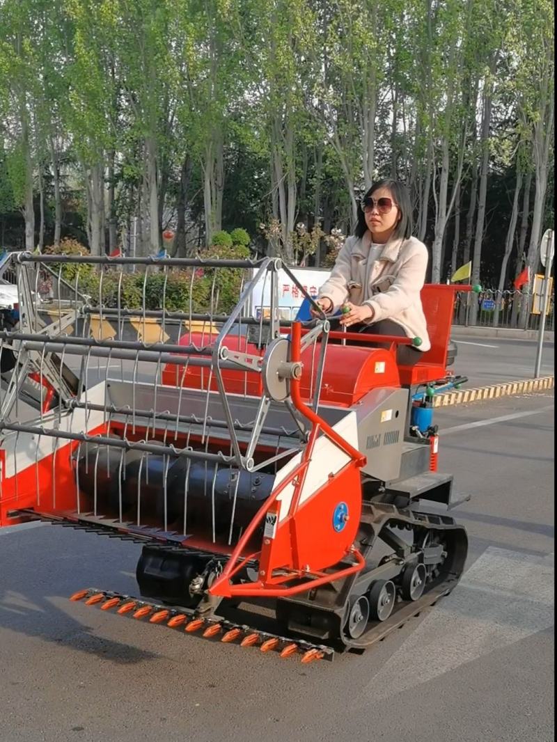小型手扶式水稻小麦联合收割机电启动油菜脱粒机