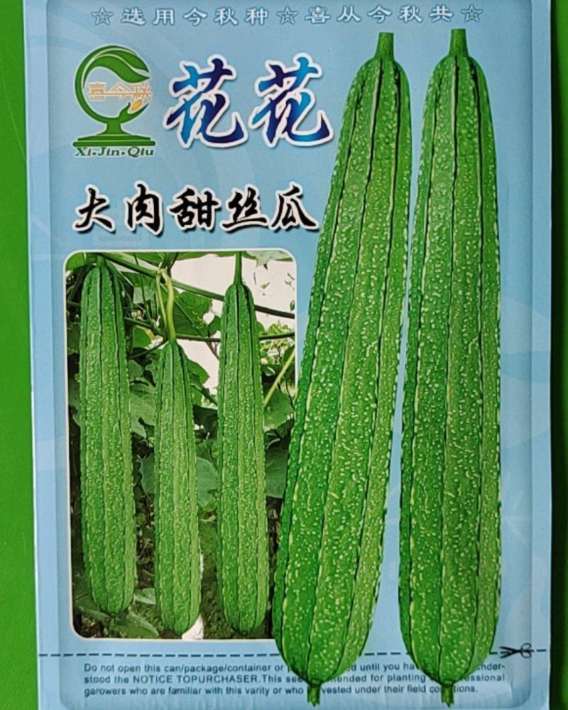 花花大肉甜丝瓜种子早熟肉厚纤维少抗病丰产