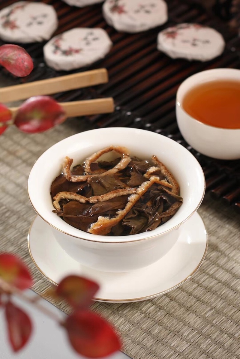 陈皮白茶福鼎白茶与新会陈皮松压小茶饼500g