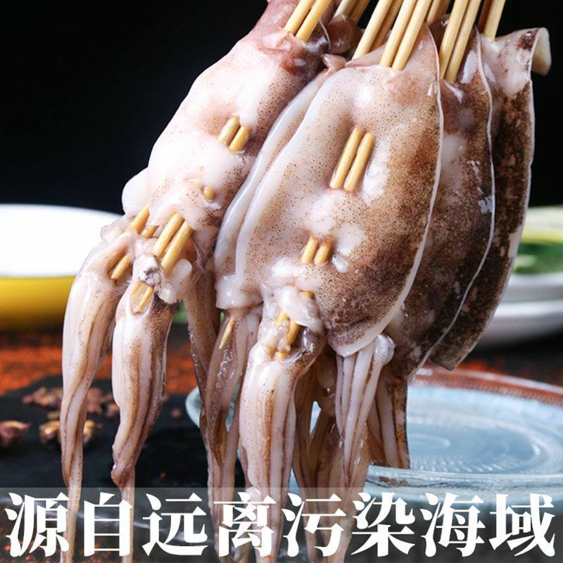 鱿鱼串铁板大鱿鱼八爪鱼鲜活冷冻须烧烤串串肉串食品半成品批