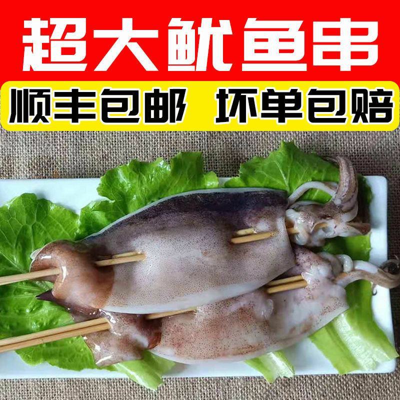 鱿鱼串铁板大鱿鱼八爪鱼鲜活冷冻须烧烤串串肉串食品半成品批