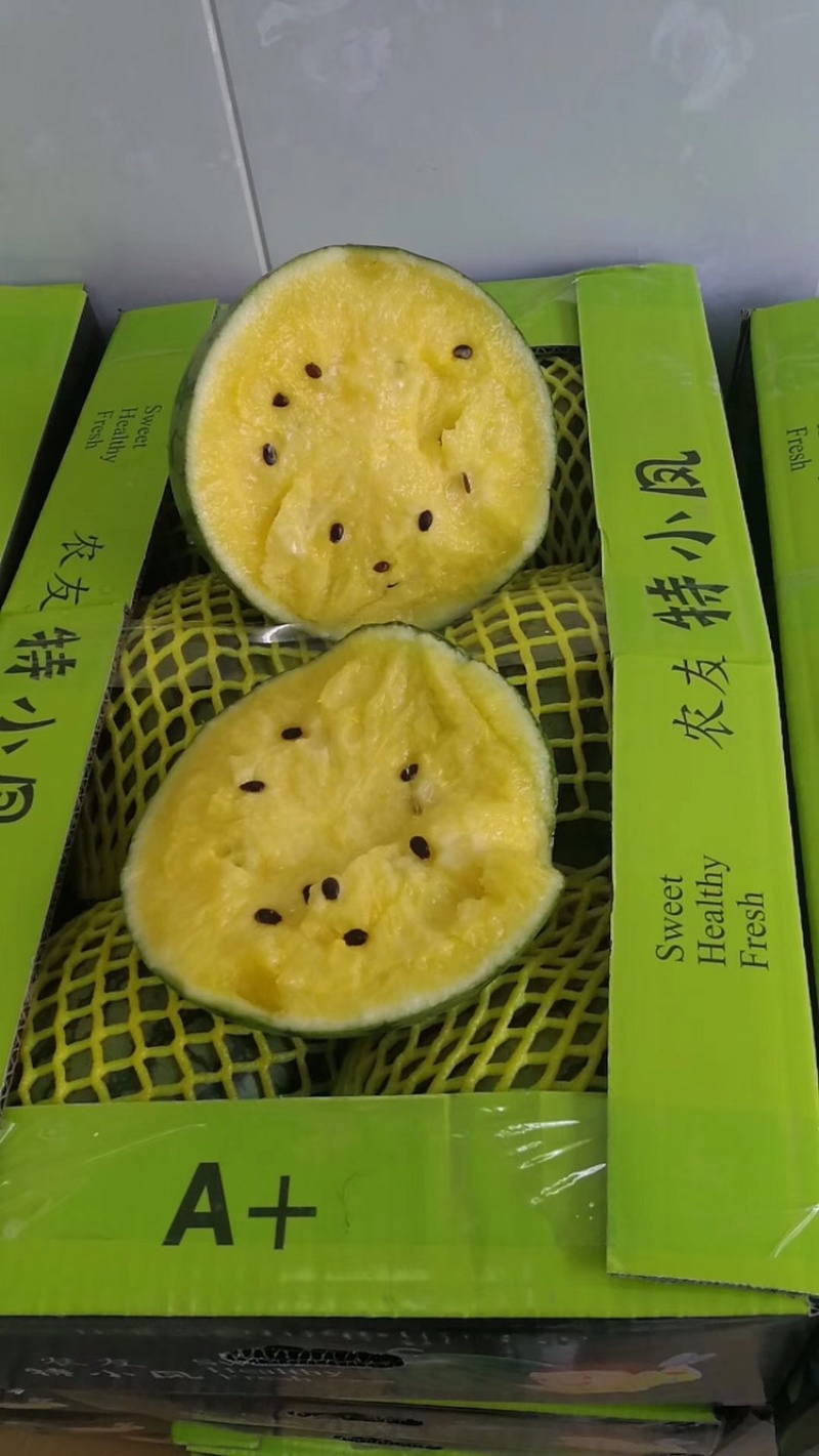 东台富硒现摘特小凤黄心西瓜新鲜黄心甜瓜黄瓤小瓜甜多汁
