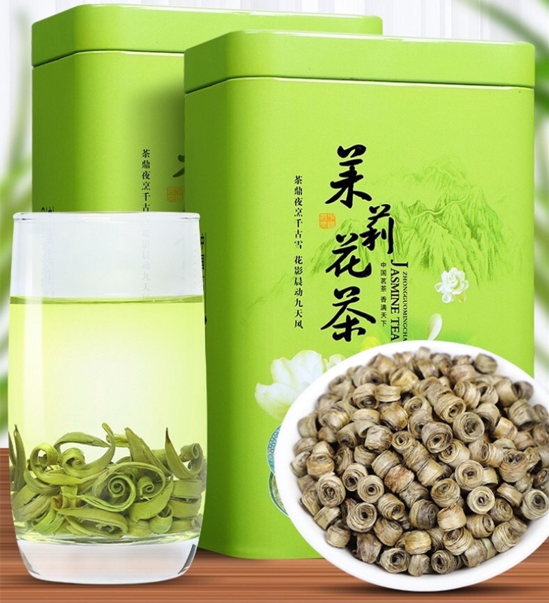 茉莉女儿环特级花茶鲜花窨制高端花茶福州茉莉花茶