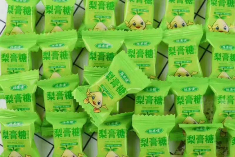 陈果佬梨膏糖手工制作独立包装罐装散装厂家直销