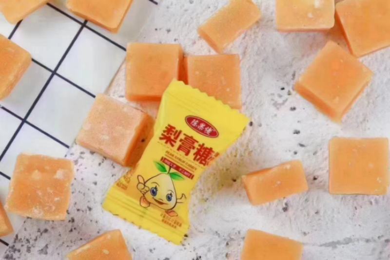 陈果佬梨膏糖手工制作独立包装罐装散装厂家直销