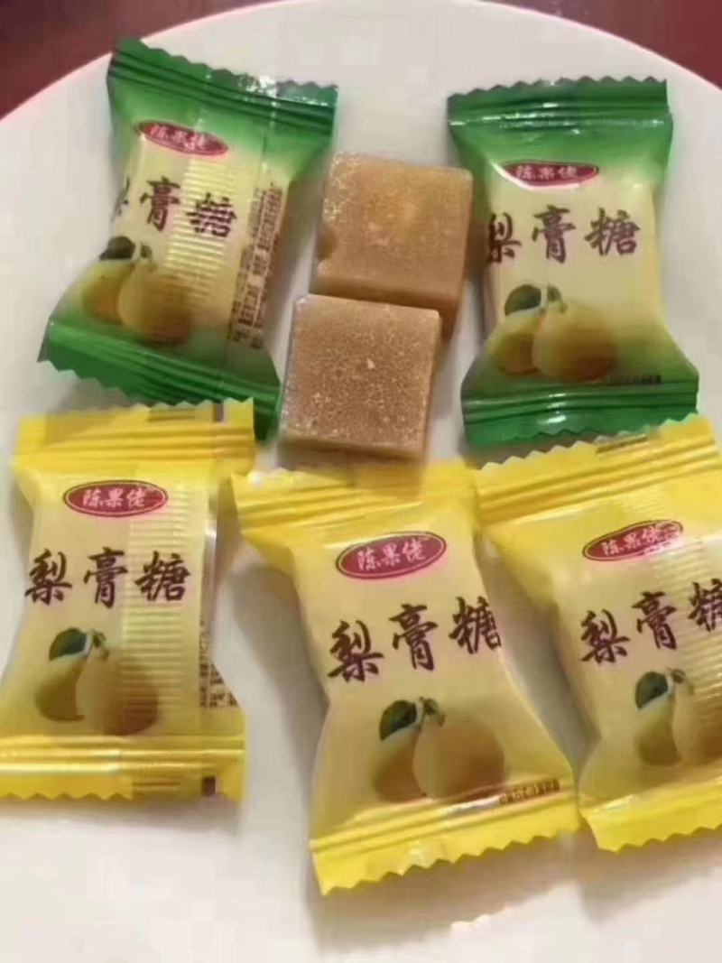 陈果佬梨膏糖手工制作独立包装罐装散装厂家直销