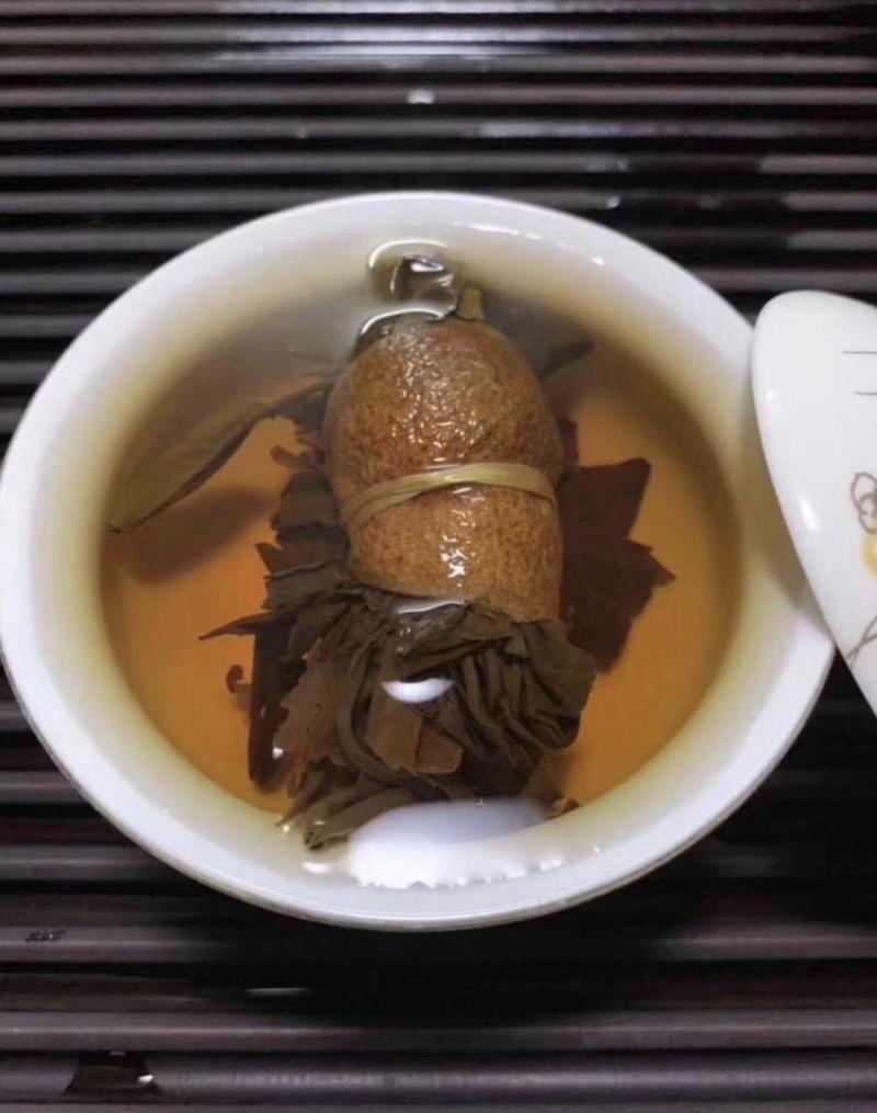 2012年陈皮三宝茶，老陈皮，禾杆草，老白茶