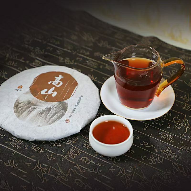 2018年古树料发酵布朗高山普洱茶熟茶357g