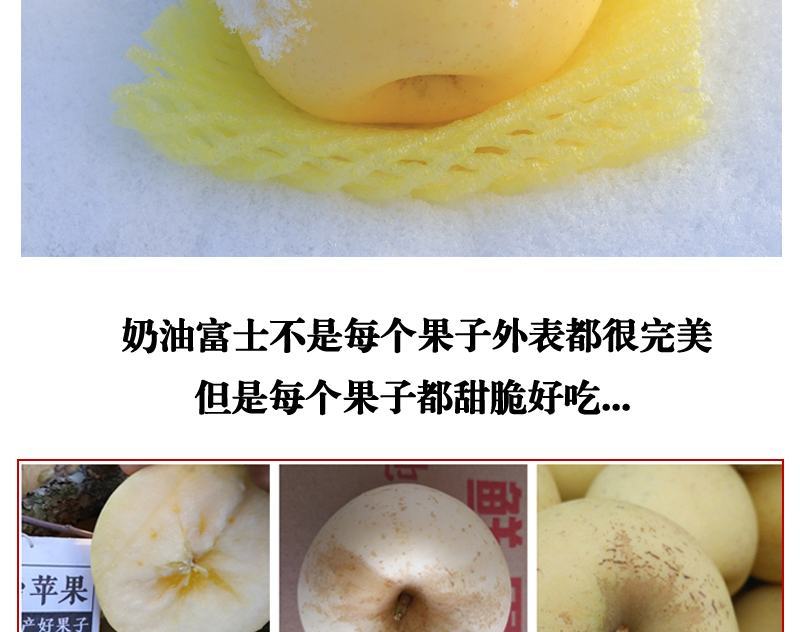 【一件代发】脆甜多汁奶油富士苹果新鲜吃的水果糖心水果包邮