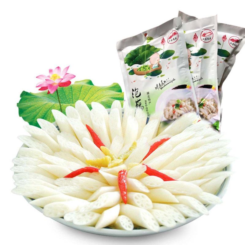 【一件代发】洪湖特产泡藕带酸辣泡椒新鲜连藕带藕带400g