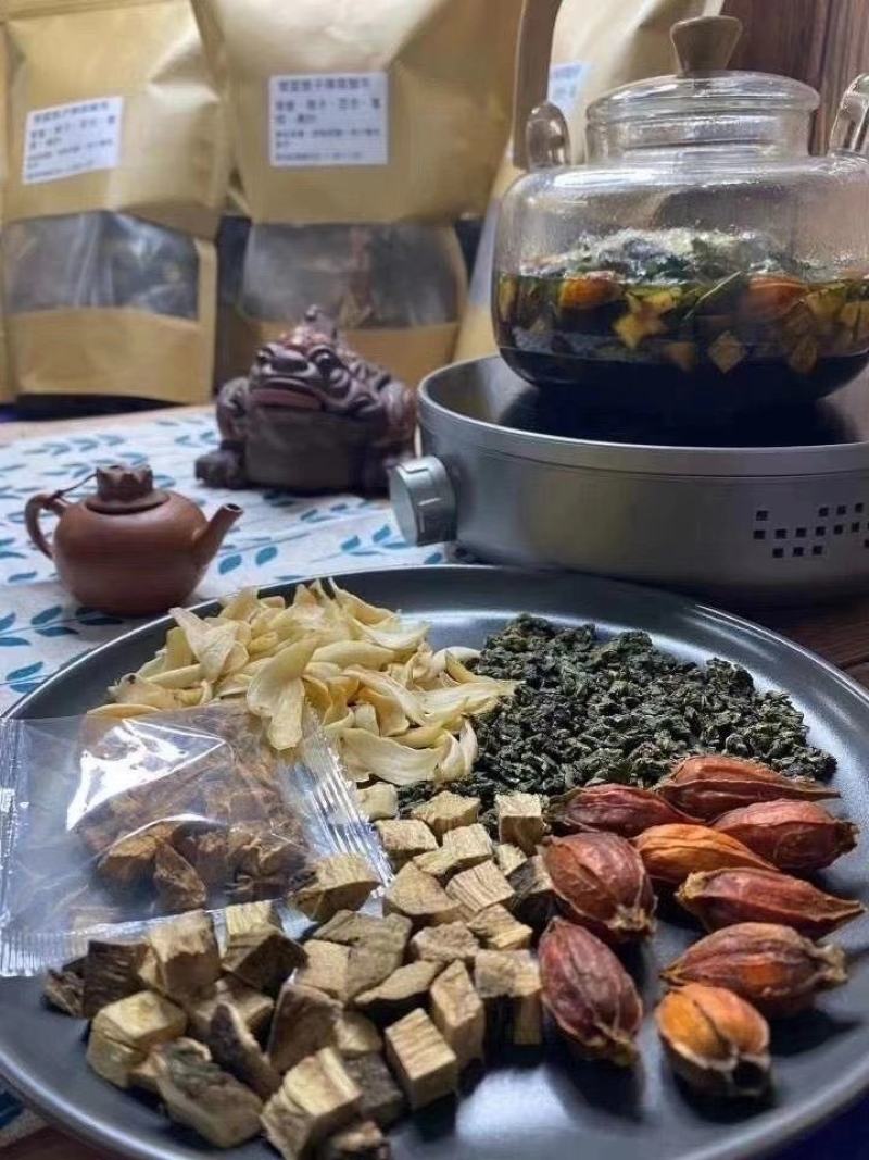 菊苣栀子茶100泡菊苣根栀子葛根百合桑叶茶另售降茶尿酸茶