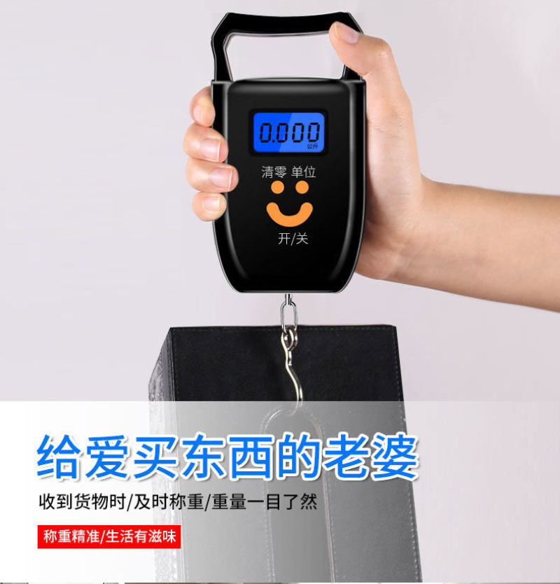 迷你手提电子秤便携式高精度家用快递称吊钩称小型手拿包邮