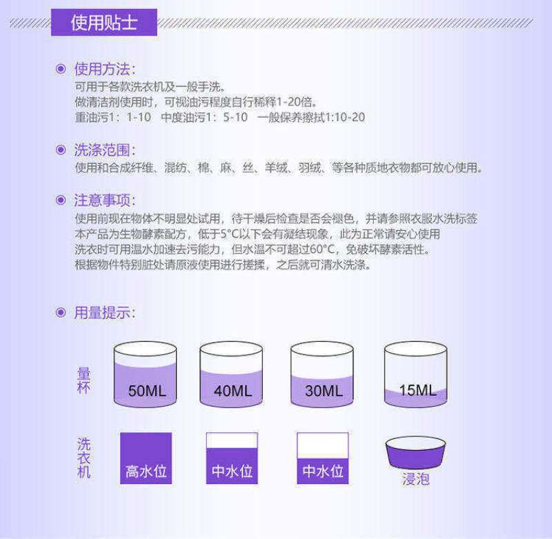 【一件代发】薰衣草洗衣液香味持久留香深层洁净亮白增艳超强