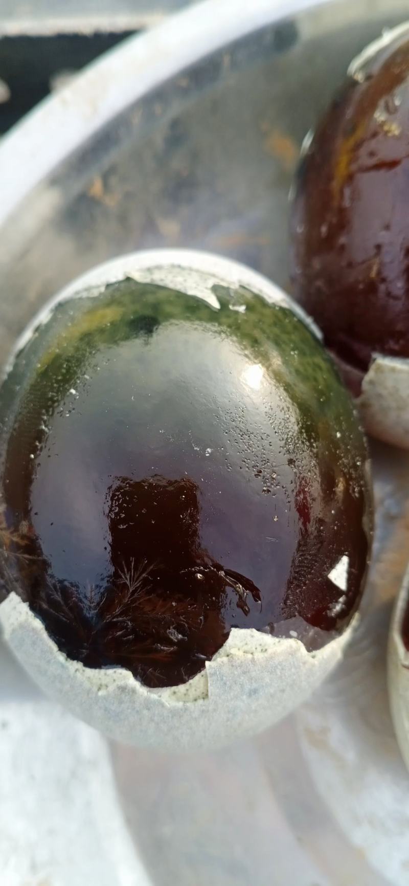 早市大集地摊松花蛋质量很好有想法的可以试试小生意赚大钱