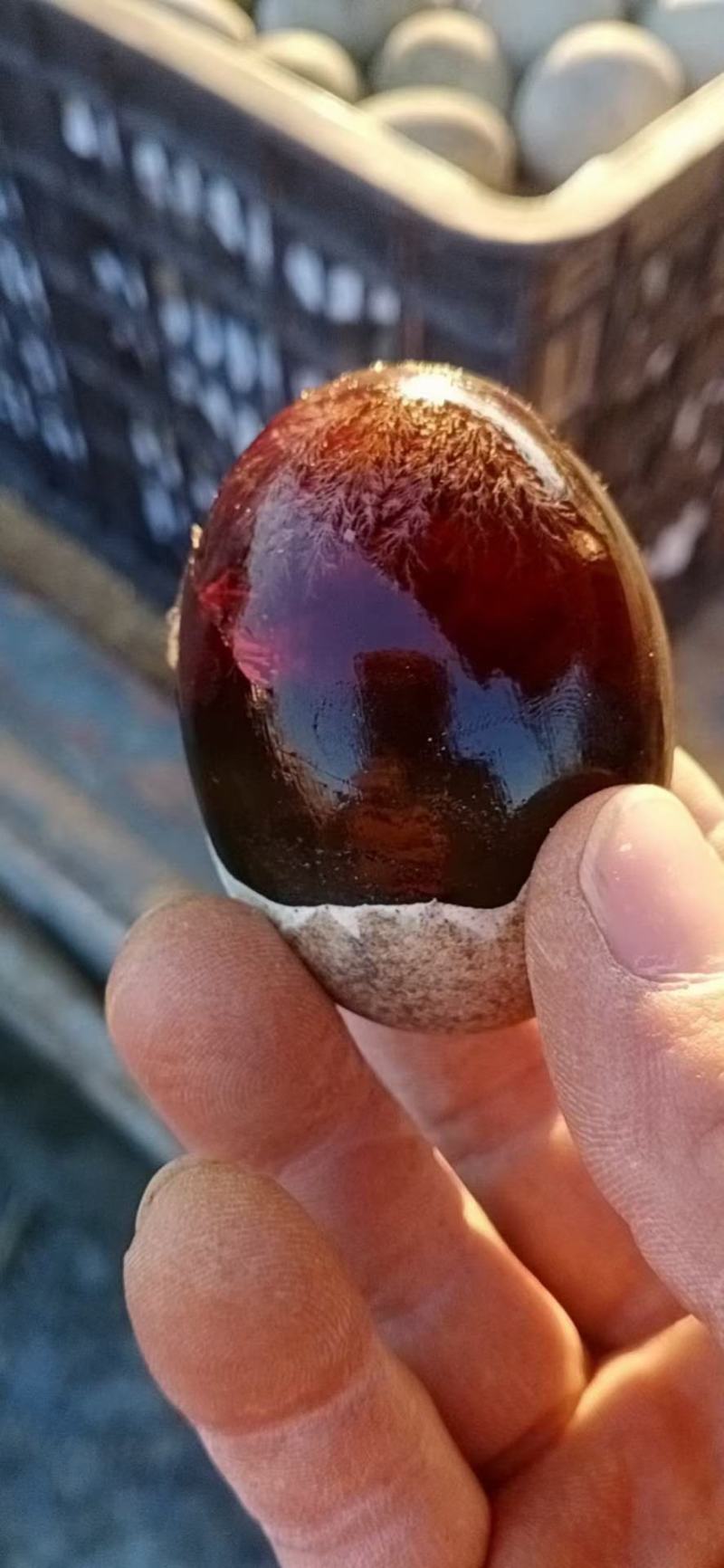 早市大集地摊松花蛋质量很好有想法的可以试试小生意赚大钱