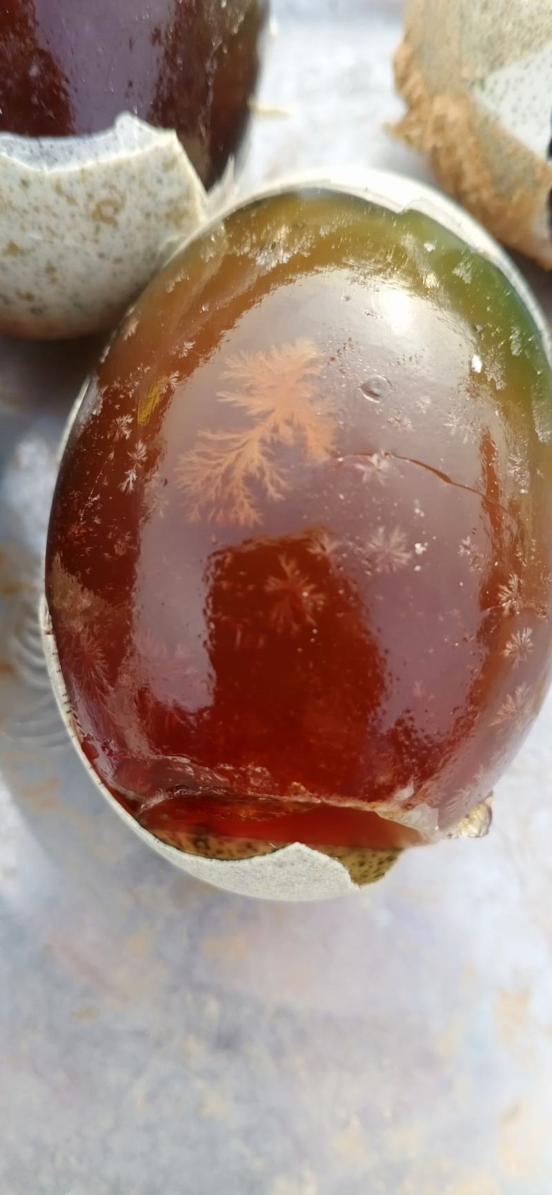 早市大集地摊松花蛋质量很好有想法的可以试试小生意赚大钱