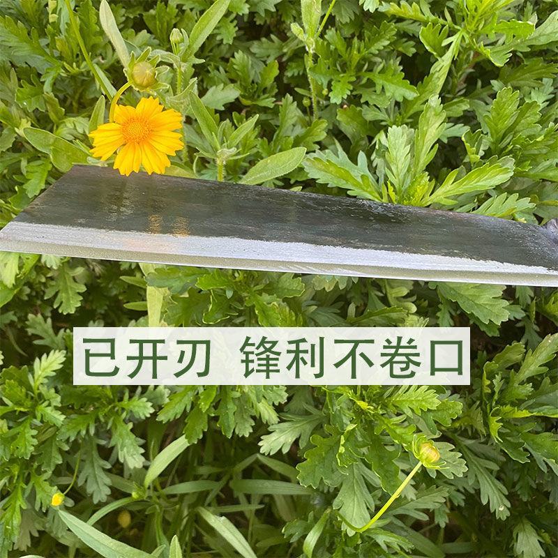 手工锻打砍柴刀平头农户用劈柴砍树刀猛钢纯手工锻打户外开路