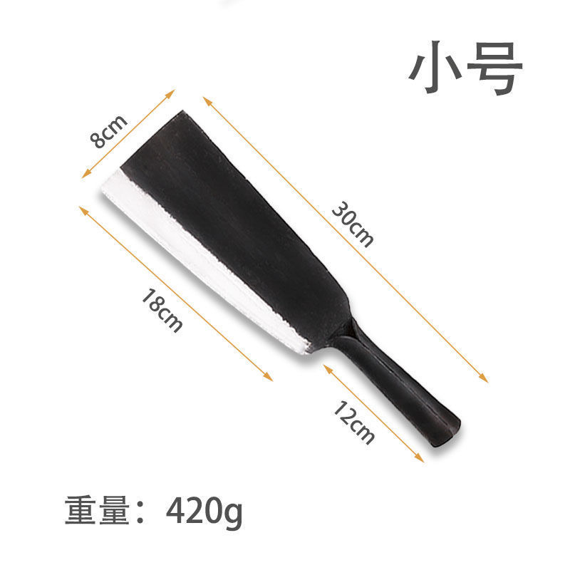 手工锻打砍柴刀平头农户用劈柴砍树刀猛钢纯手工锻打户外开路