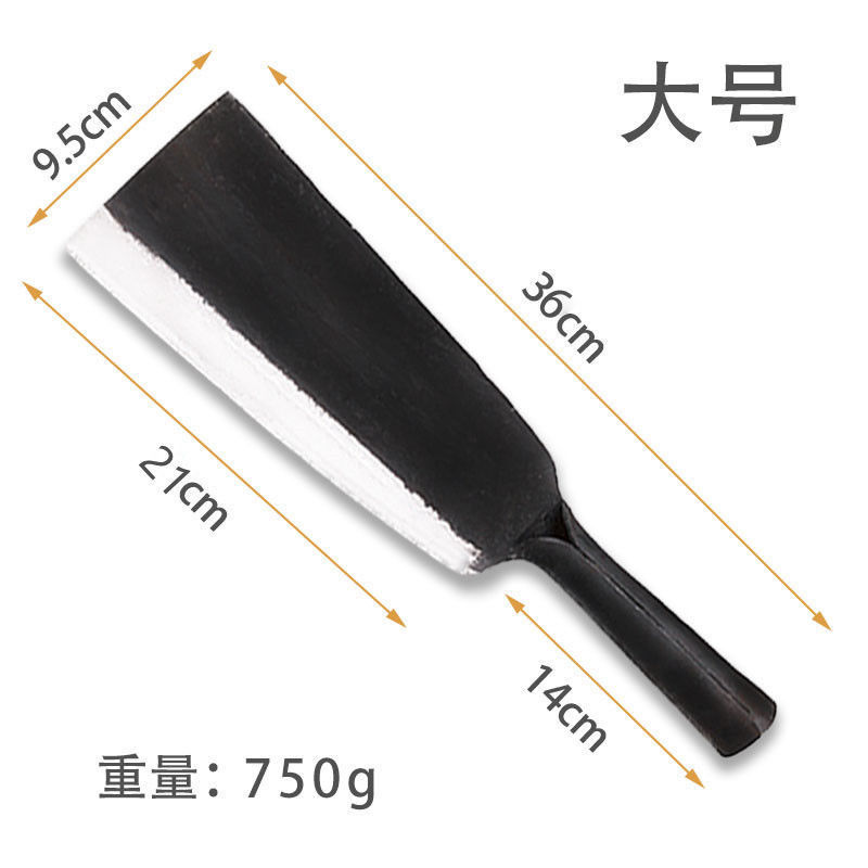 手工锻打砍柴刀平头农户用劈柴砍树刀猛钢纯手工锻打户外开路