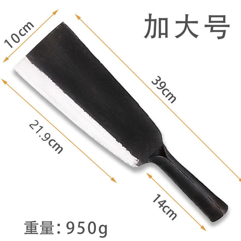 手工锻打砍柴刀平头农户用劈柴砍树刀猛钢纯手工锻打户外开路