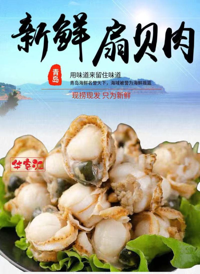 【产地】大号扇贝肉新鲜冷冻扇贝贝类海鲜水产超值包邮