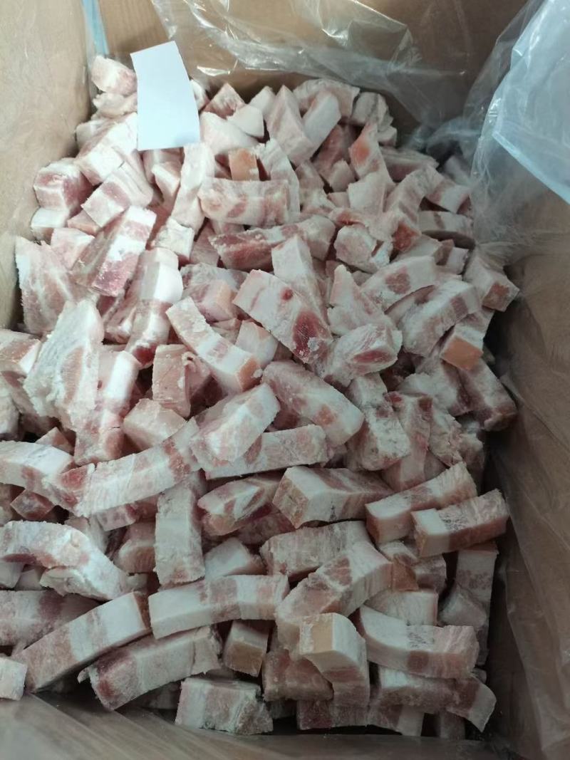 五花肉片肉块把子肉，国产肥猪原切五花肉块肉片猪蹄块排骨粒