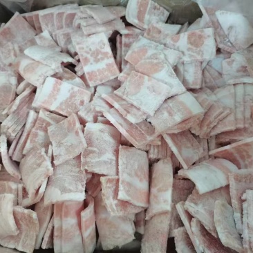 五花肉片肉块把子肉，国产肥猪原切五花肉块肉片猪蹄块排骨粒