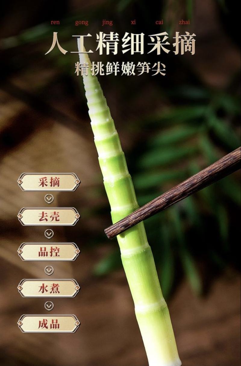 高山绿笋罗汉笋500g*20包一件火锅麻辣烫串串香专用