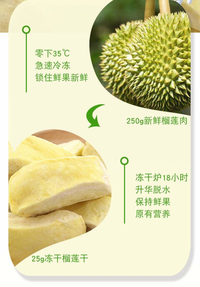 【产地】冻干榴莲干泰国金枕头水果干特价零食榴莲酥包邮