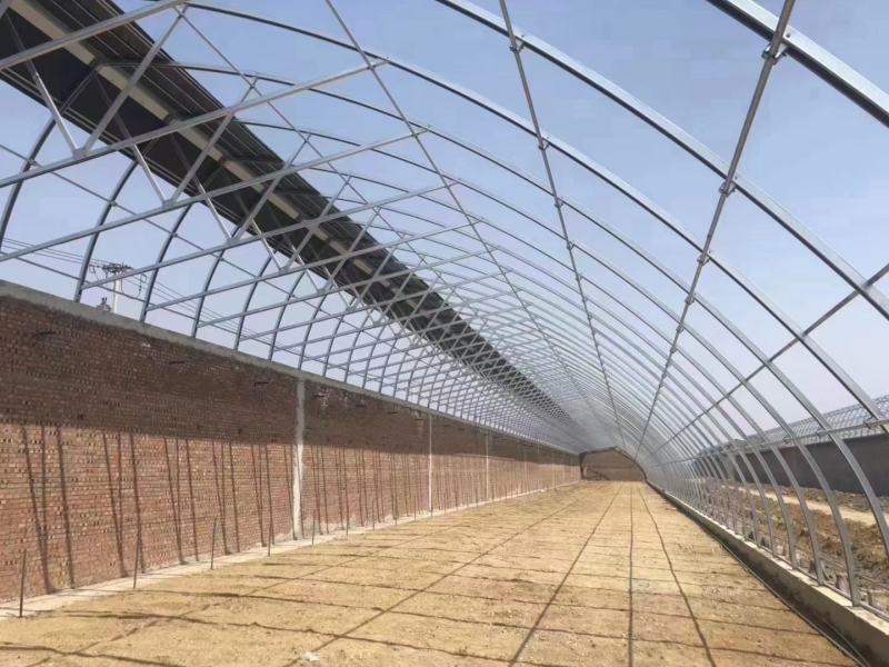 种植型大棚简易插地棚半坡型暖棚拱形暖棚