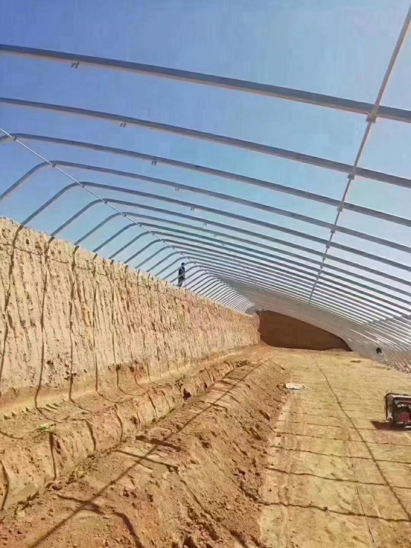 种植型大棚简易插地棚半坡型暖棚拱形暖棚