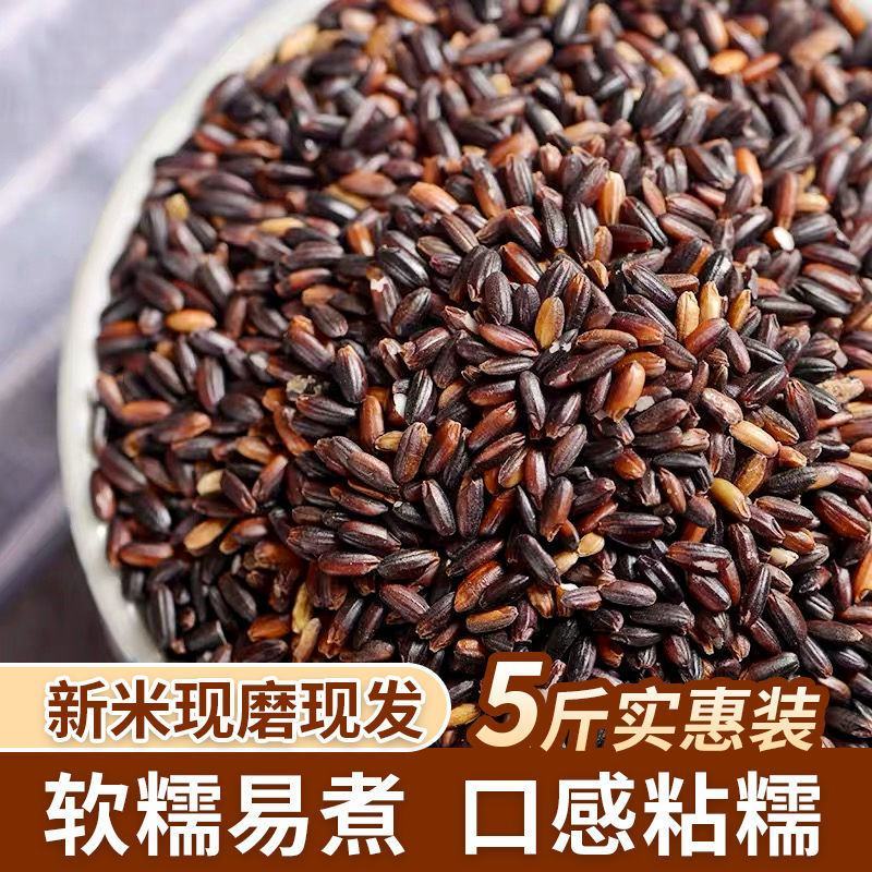 【产地直】血糯米农家黑糯米紫米粽子原料五谷杂粗粮粥