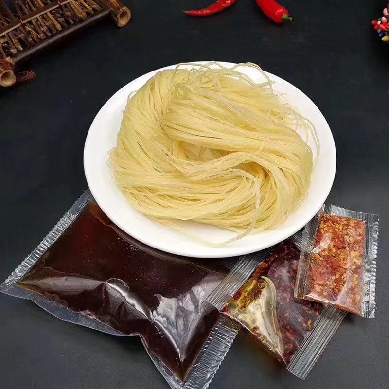 网红新款东北大妈绿袋三包料大冷面🍜