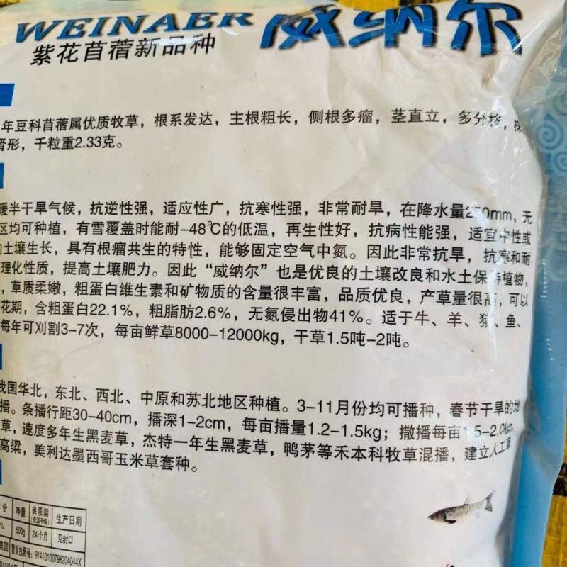威纳尔原包装进紫花苜蓿种子多年生优质牧草种子适口性好