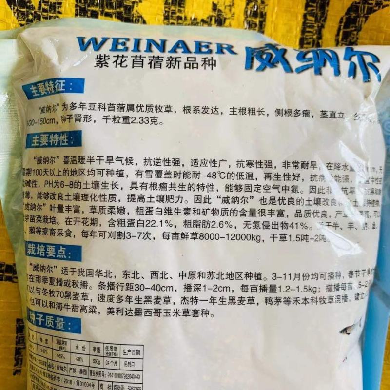 威纳尔原包装进紫花苜蓿种子多年生优质牧草种子适口性好