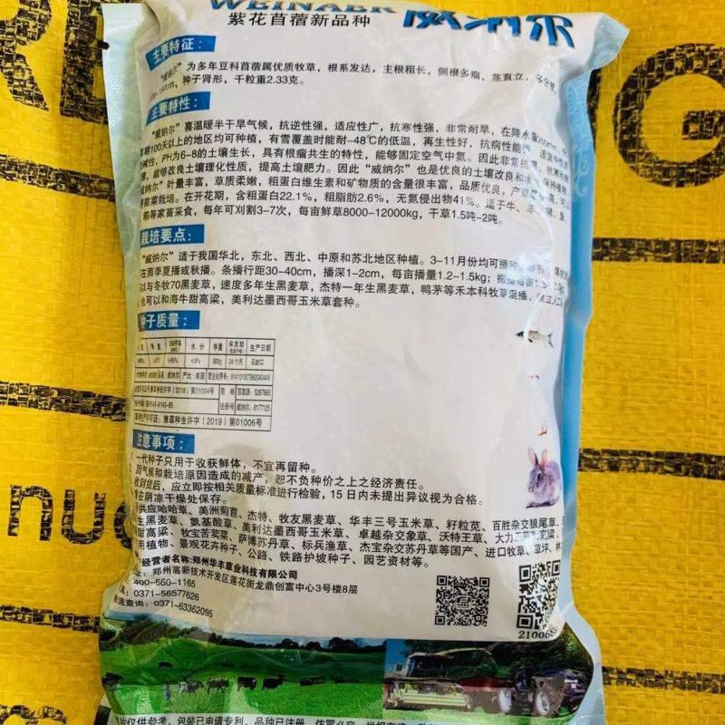 威纳尔原包装进紫花苜蓿种子多年生优质牧草种子适口性好